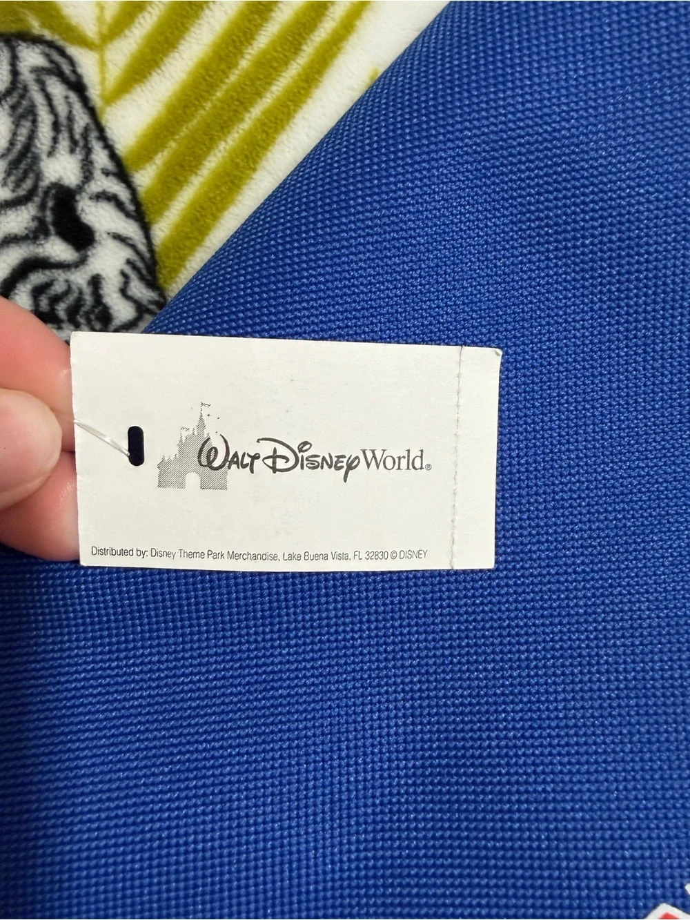 Vintage 1971 Walt Disney World Blue Backpack with Brown Accents